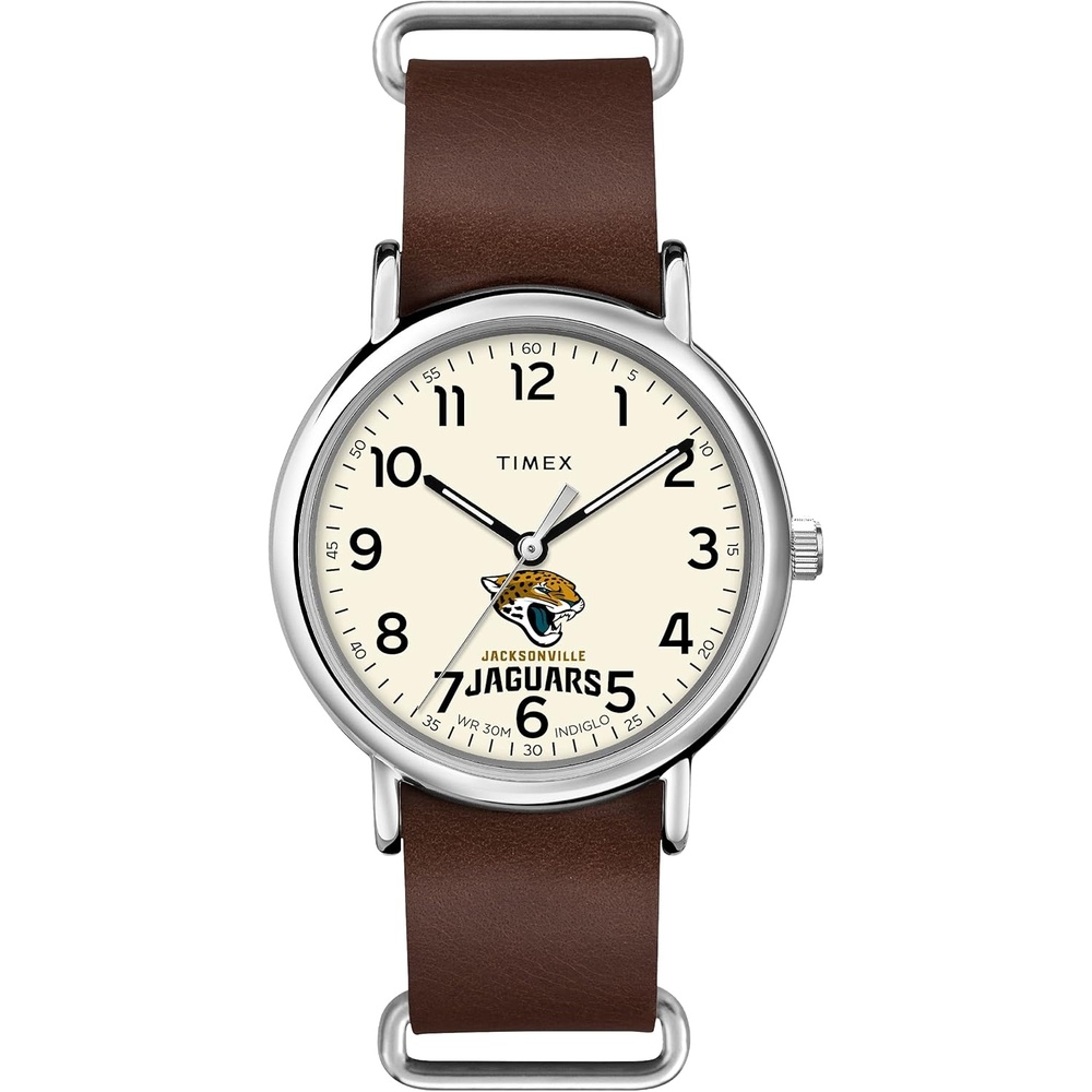 image:imageTimex Tribute Mens NFL Weekender 40mm Quartz Leather StrapJacksonville Jaguars