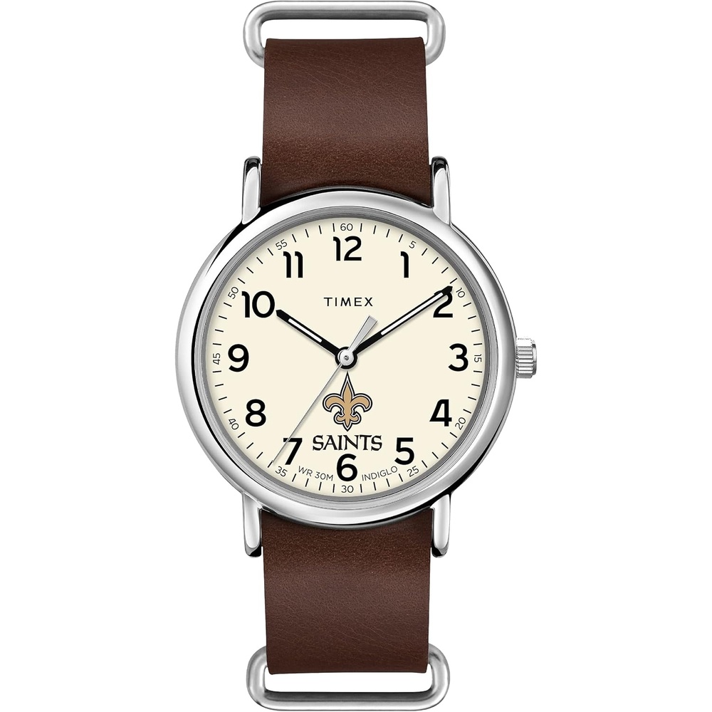 image:imageTimex Tribute Mens NFL Weekender 40mm Quartz Leather StrapNew Orleans Saints