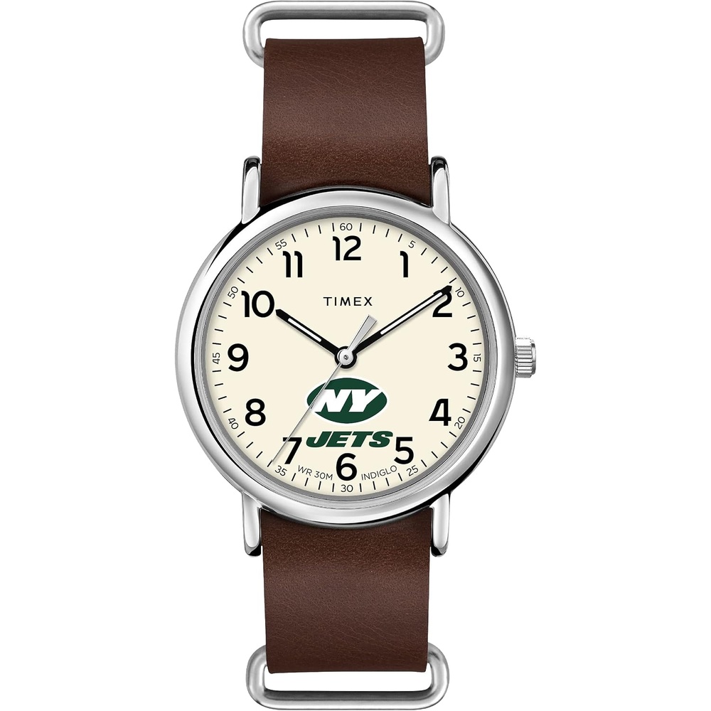 image:imageTimex Tribute Mens NFL Weekender 40mm Quartz Leather StrapNew York Jets