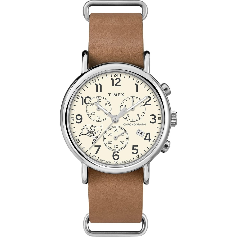image:imageTimex Tribute Mens NFL Weekender Chrono 40mm Quartz Leather StrapTampa Bay Buccaneers