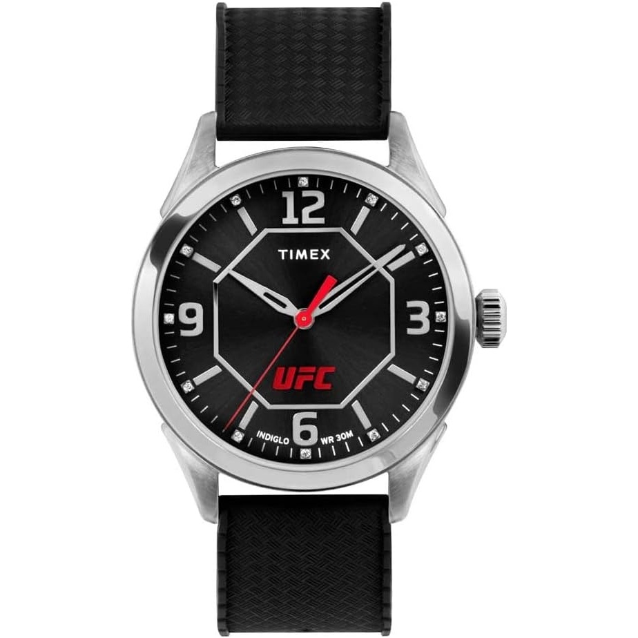 image:imageTimex UFC Mens Athena 42mm WatchBlackSilverTone