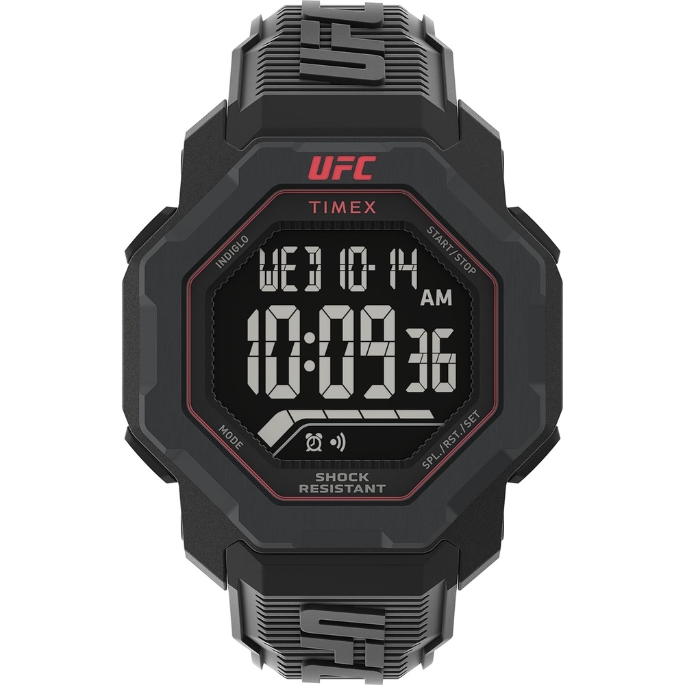 image:imageTimex UFC Mens Knockout 48mm WatchBlackDigitalBlackRed