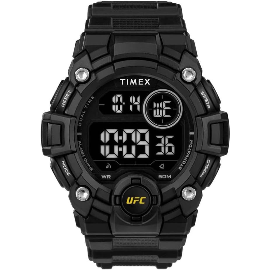 image:imageTimex UFC Mens Rematch 50mm WatchBlackSilverTone