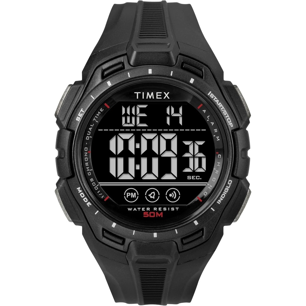 image:imageTimex Unisex Digital 43mm WatchBlackBlackBlack Digital