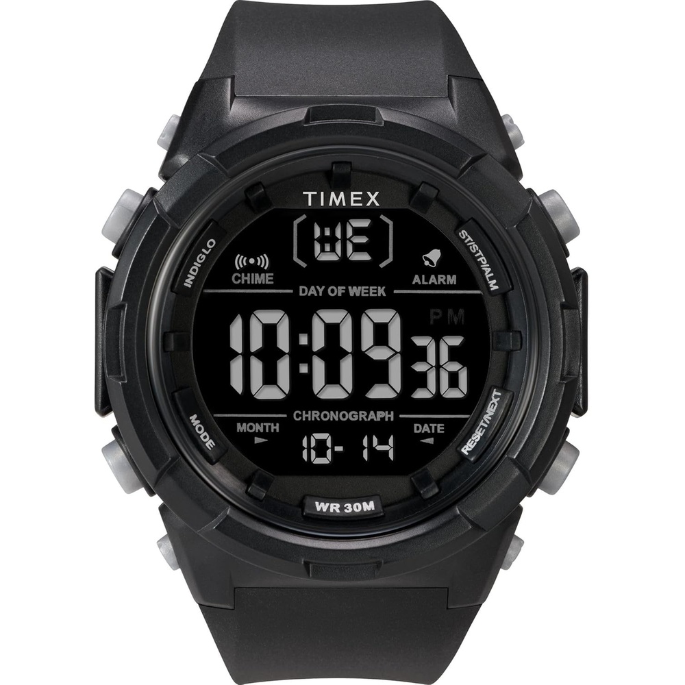 image:imageTimex Unisex Digital 50mm WatchBlackBlack Black Digital