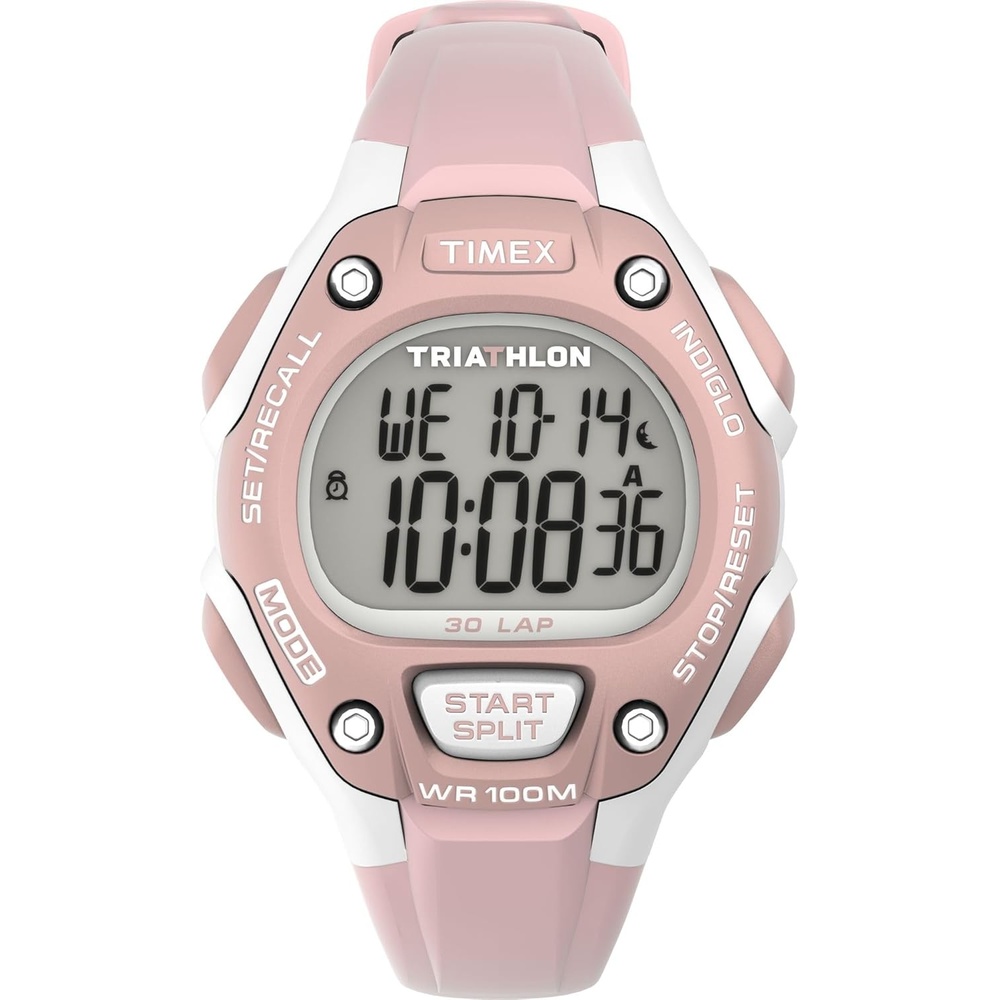 image:imageTimex Unisex Ironman Triathlon Classic 30 34mm WatchPinkDigital GrayPink