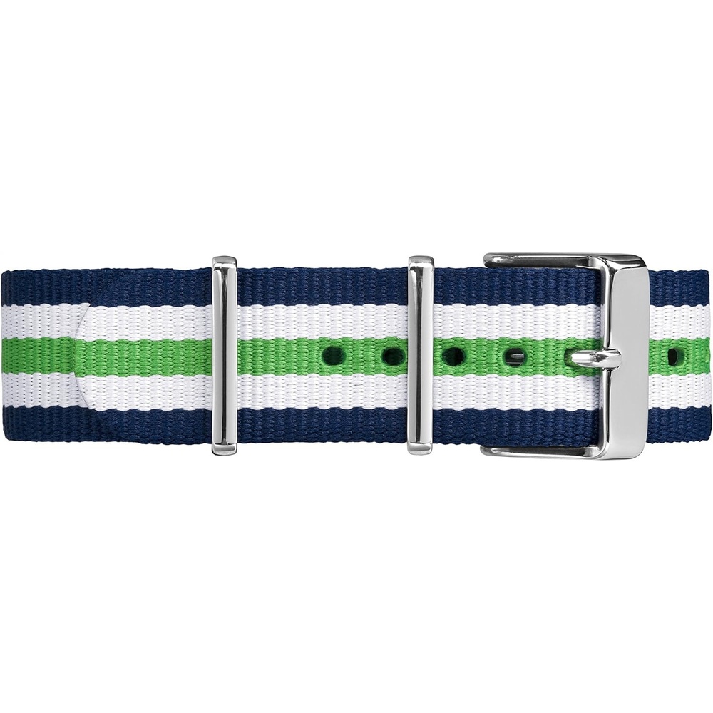 image:imageTimex Watch Bands TW7C06900GZ 20mm DoubleLayered Nylon Strap Nylon MultiColor Watch StrapBlueWhiteGreen Nylon