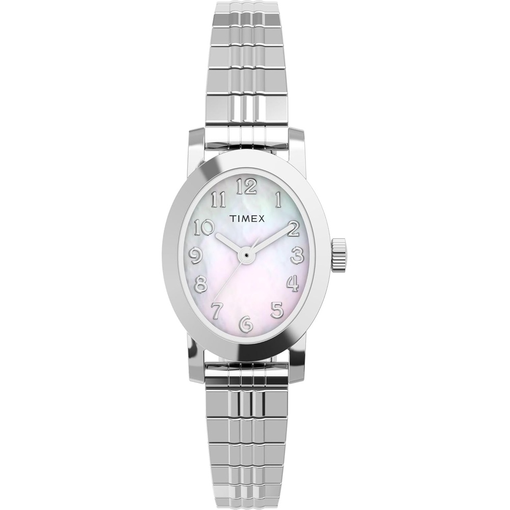 image:imageTimex Womens Cavatina Watch  TPearl Dial GoldTone CaseSilverToneSilverToneMother of Pearl