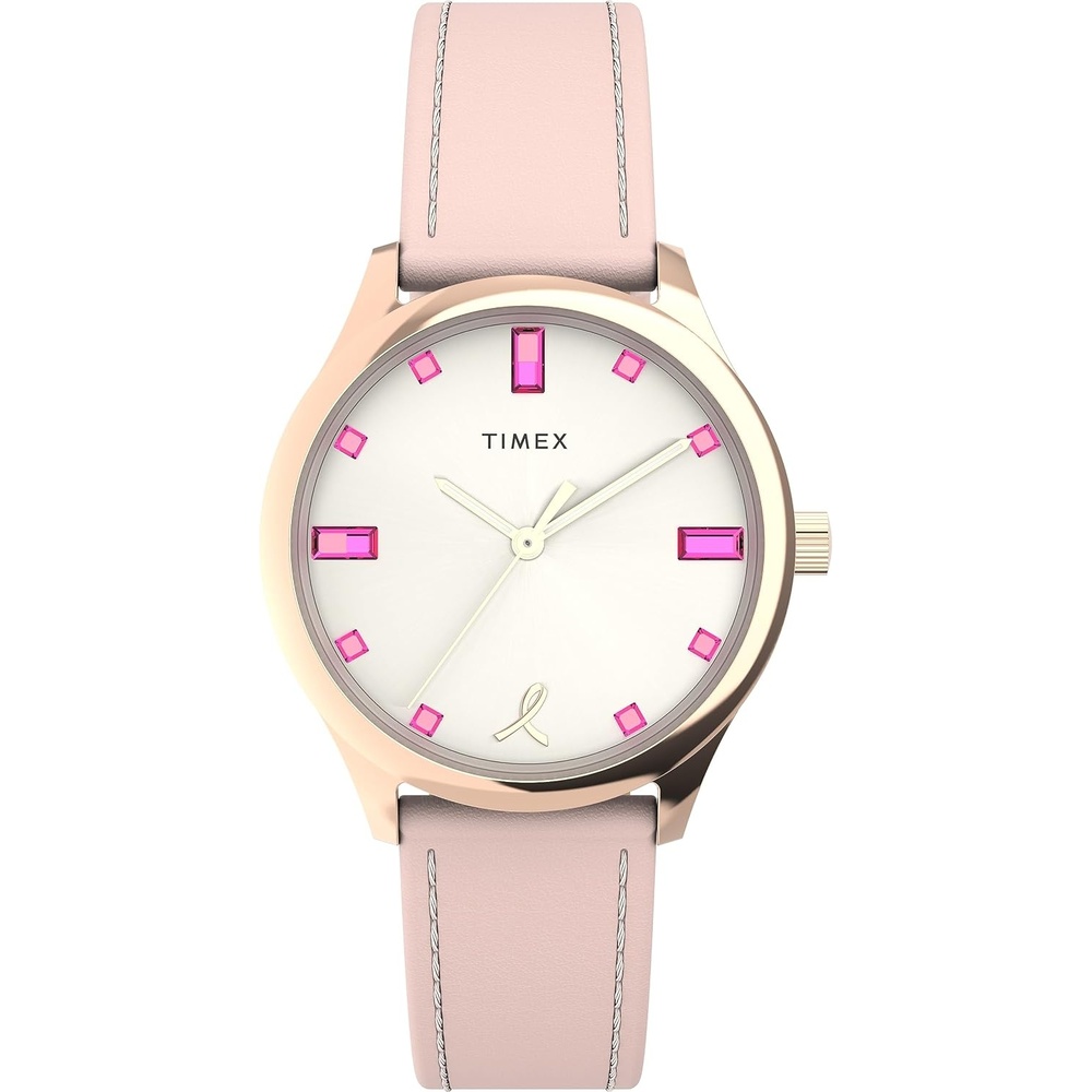 image:imageTimex Womens Dress 32mm Watch White Dial Rose GoldTone CasePinkWhiteRose GoldTone