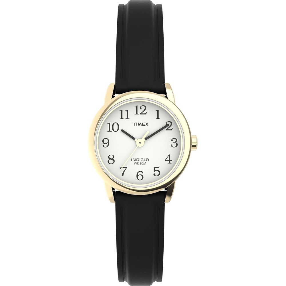 image:imageTimex Womens Easy Reader WatchBlackGoldToneWhiteA25mm