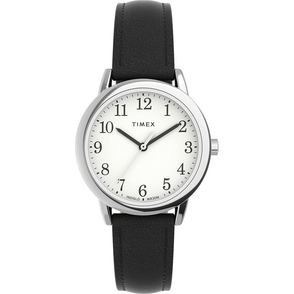 image:imageTimex Womens Easy Reader WatchBlackSilverToneWhite30mm
