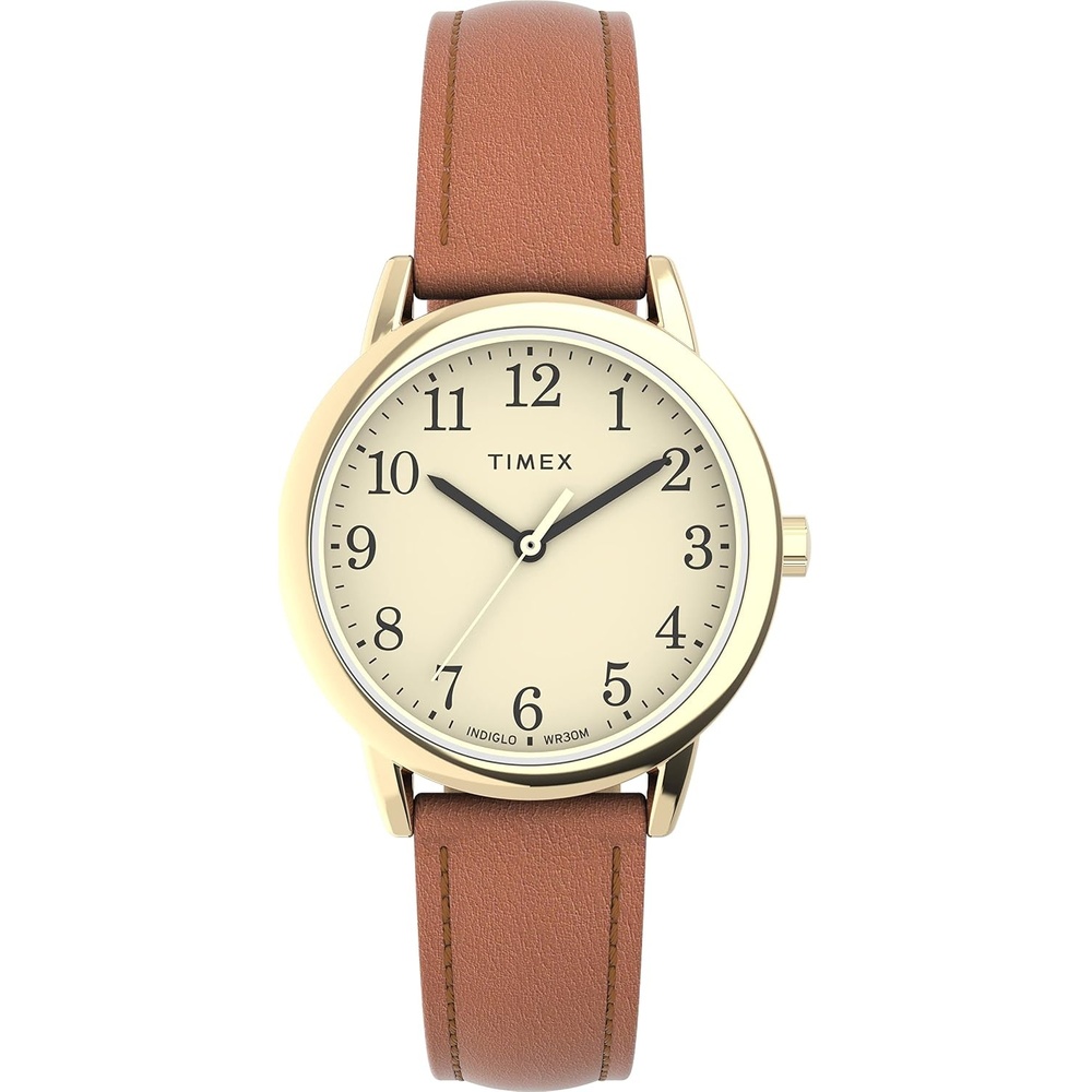 image:imageTimex Womens Easy Reader WatchBrownGoldToneCream30mm