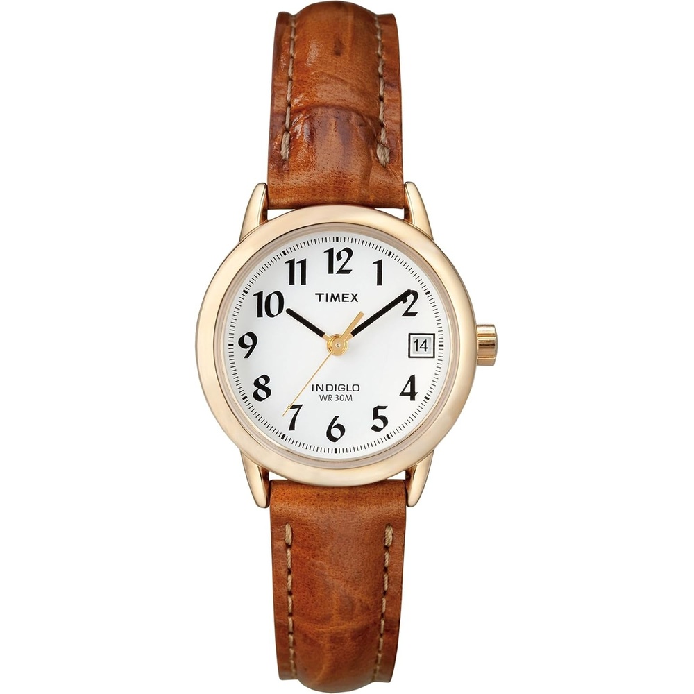 image:imageTimex Womens Easy Reader WatchBrownGoldToneWhiteC25mm