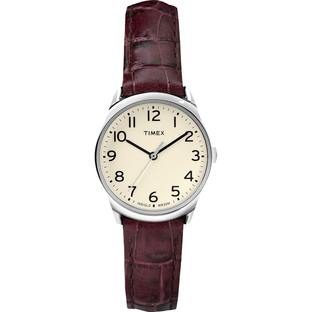 image:imageTimex Womens Easy Reader WatchBrownSilverToneWhite30mm