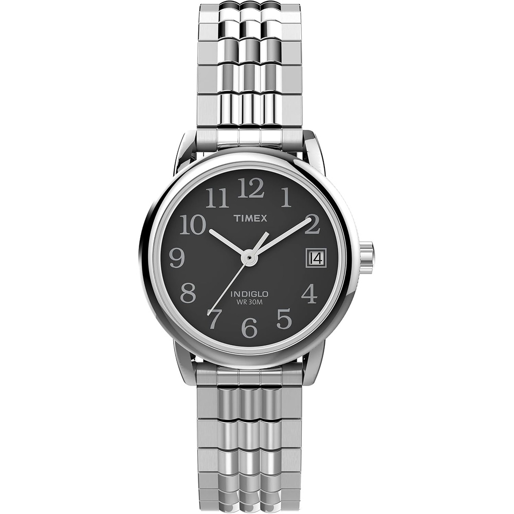 image:imageTimex Womens Easy Reader WatchSilverToneSilverToneBlack25mm