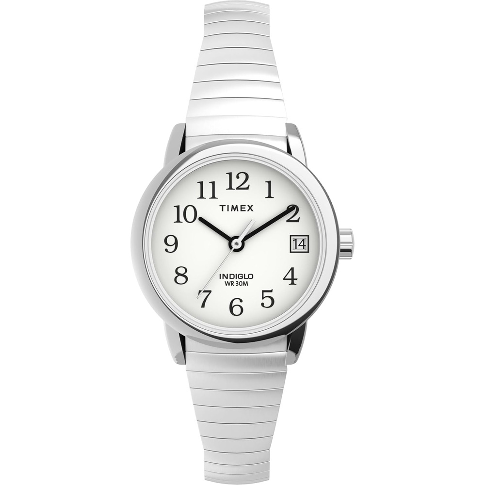 image:imageTimex Womens Easy Reader WatchStainless SteelSilverToneWhite25mm