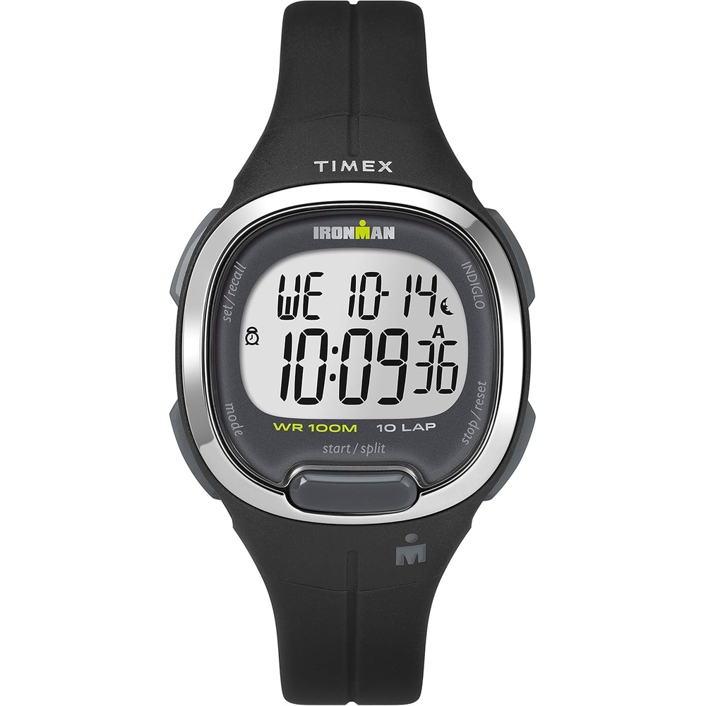 image:imageTimex Womens Ironman Triathlon Transit 33mm Resin Strap WatchBlackSilverTone