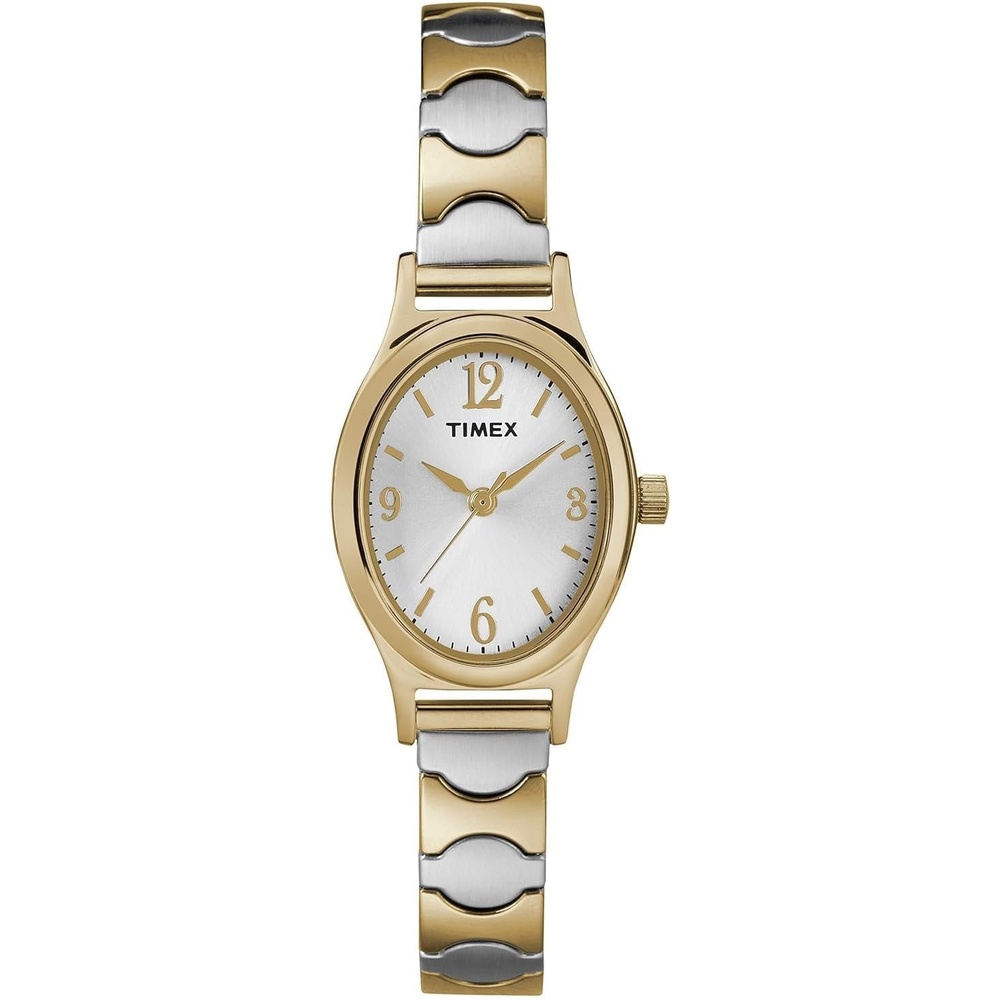image:imageTimex Womens T26301 Kendall Circle TwoTone Stainless Steel Expansion Band Watch