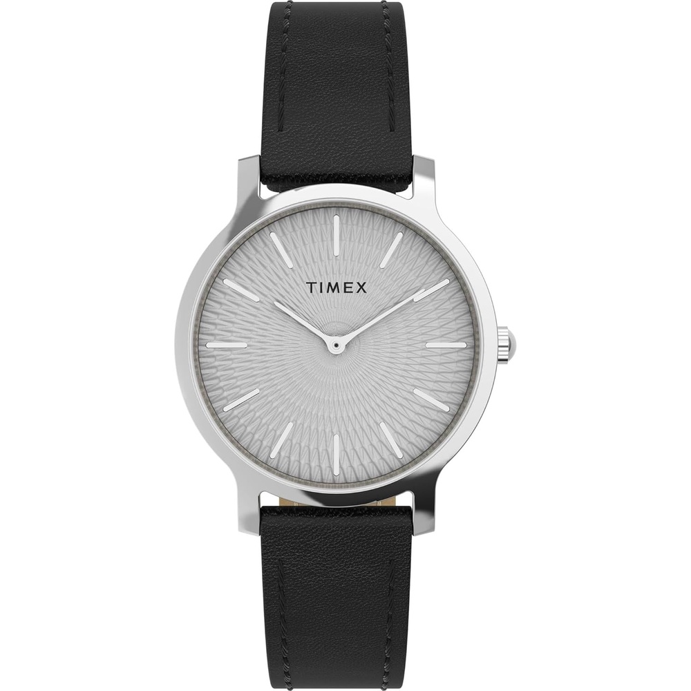 image:imageTimex Womens Transcend 34mm WatchBlackSilverToneSilverTone