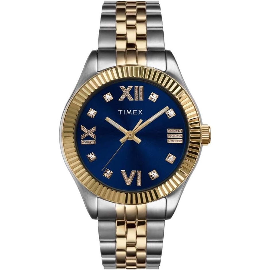 image:imageTimex Womens Waterbury Legacy 34mm WatchTwoToneBlue Crystals