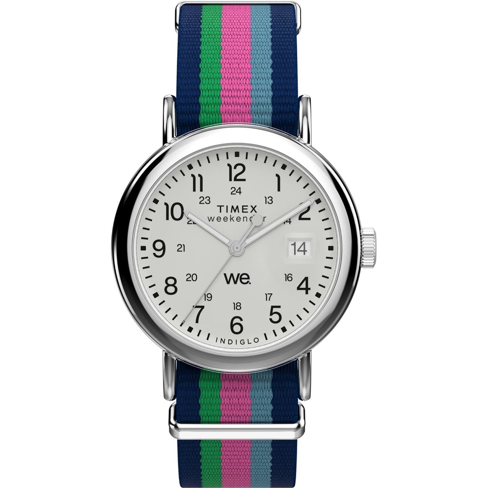 image:imageTimex X Peanuts Unisex Weekender 36mm WatchBlueSilverToneWhite