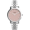 Stainless Steel/Pink/Silver-Tone