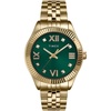 Gold-Tone/Green Crystals