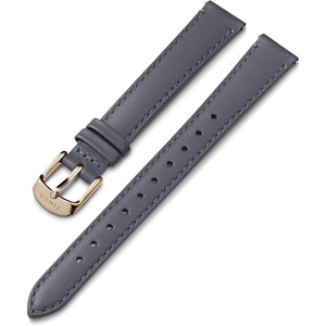 Timex 14mm Genuine Leather Strap – Gray with Rose Gold-Tone Buckle(Gray/Rose Gold-Tone)