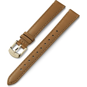 Timex 14mm Genuine Leather Strap – Gray with Rose Gold-Tone Buckle(Tan/Gold-Tone)