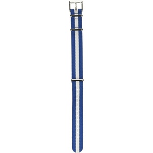 Timex 18mm Double-Layered Nylon Slip-Thru Strap(Blue/White Stripe)