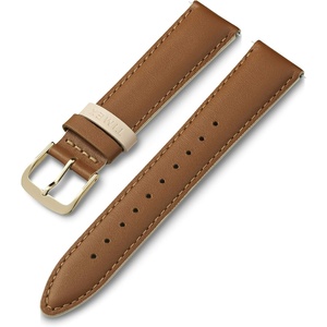 Timex 20mm Genuine Leather Strap – Gray with Rose Gold-Tone Buckle(Tan/Gold-Tone)