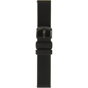 Timex 20mm Quick-Release Strap(Black Silicone/Black)