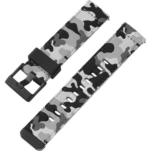 Timex 22mm Fabric Quick-Release Strap – Black Winter Camo with Black Buckle(Black Winter Camo)