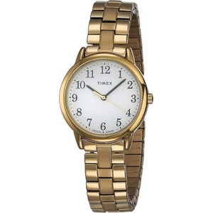Timex Easy Reader Mid-Size Expansion Band Watch(Gold/White)