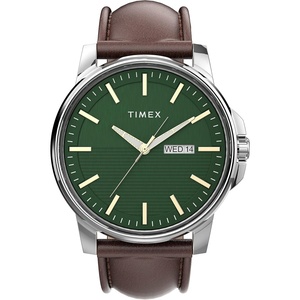 Timex Men’s Dress 45mm Watch(Brown/Green)
