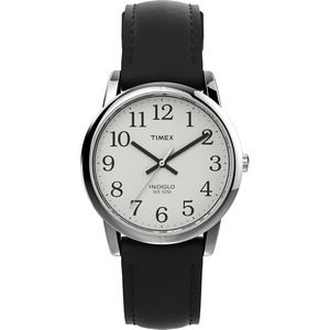 Timex Men’s Easy Reader Watch(Black/Silver-Tone/White/A/35mm)