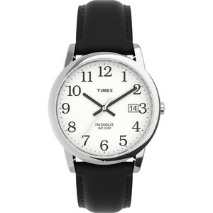 Timex Men’s Easy Reader Watch(Black/Silver-Tone/White/B/35mm)