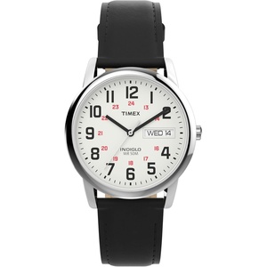 Timex Men’s Easy Reader Watch(Black/Silver-Tone/White/D/35mm)