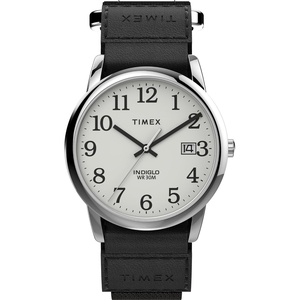 Timex Men’s Easy Reader Watch(Black/Silver-Tone/White/E/35mm)