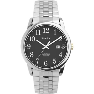 Timex Men’s Easy Reader Watch(Silver-Tone/Silver-Tone/Black/38mm)