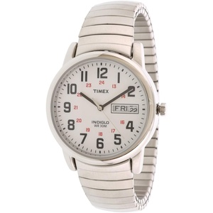 Timex Men’s Easy Reader Watch(Stainless Steel/Silver-Tone/White/35mm)