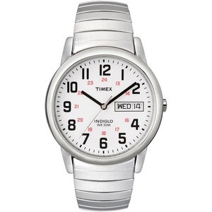 Timex Men’s Easy Reader Watch(Stainless Steel/Silver-Tone/White/A/35mm)