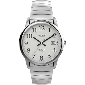Timex Men’s Easy Reader Watch(Stainless Steel/Silver-Tone/White/D/35mm)