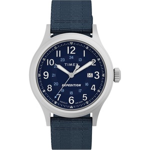 Timex Men’s Expedition North Sierra 40mm Watch – Black Strap Green Dial Silver-Tone Case(Blue/Blue/Silver-Tone)
