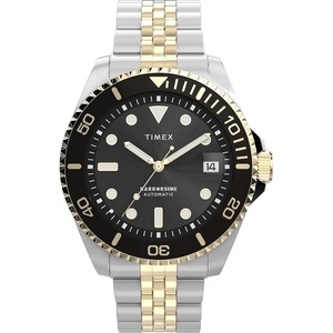 Timex Men’s Harborside Coast Automatic 40mm Watch(Two-Tone/Two-Tone/Black)