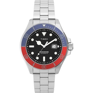 Timex Men’s Harborside Coast Automatic 44mm Watch(Silver-Tone/Blue)