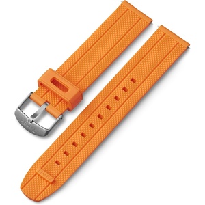 Timex Men’s IQ+ Move 20mm Quick-Release Leather Strap(Orange Silicone/Silver-Tone)