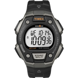 Timex Men’s Ironman Triathlon Classic 30 38mm Watch(Black/Digital Gray/Silver-Tone)