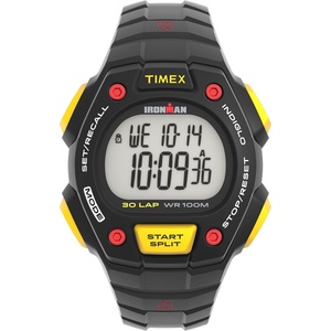Timex Men’s Ironman Triathlon Classic 30 41mm Watch(Black/Digital/Black/Yellow)