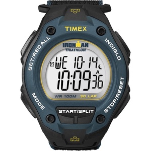 Timex Men’s Ironman Triathlon Classic 30 Oversized 43mm Watch(Black/Blue)